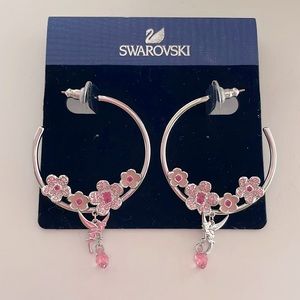 Swarovski Tinkerbell Hoop Earrings Pink